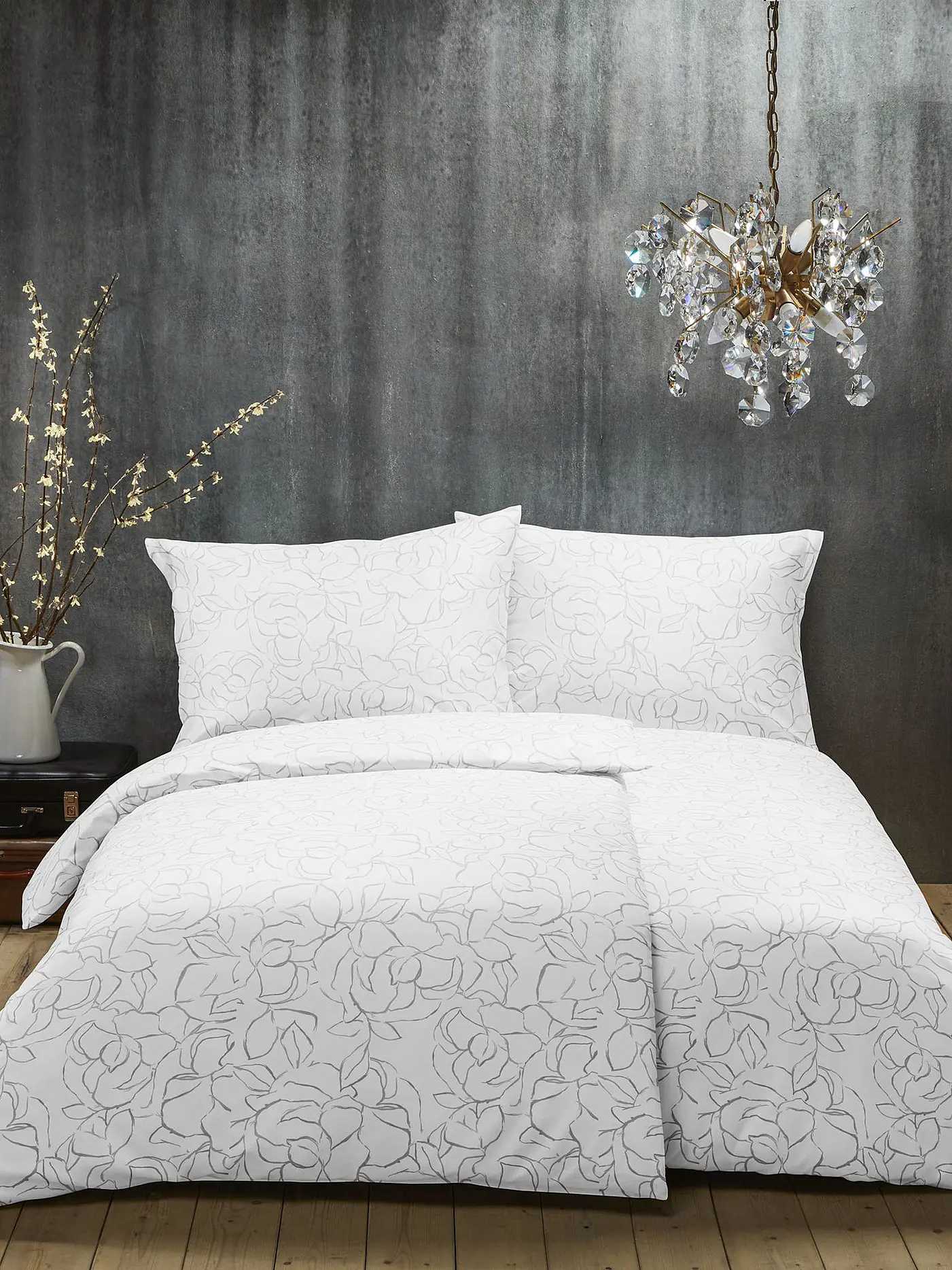 FLEURESSE | Tencel Bettwäsche White Dream 70x90cm/140x200cm Weiss | 